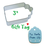 Christmas Gift Tag Cookie Cutter, Holiday Baking
