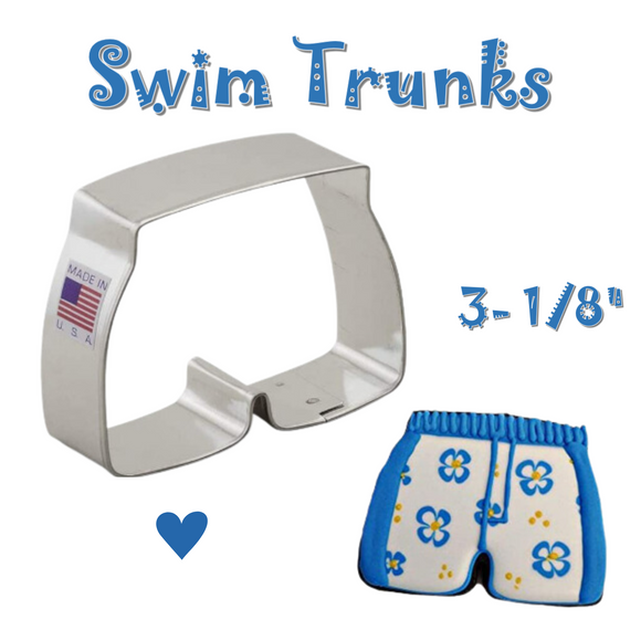 Swim Trunks Cookie Cutter, Beach Vacation Shape, Ann Clark