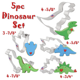 5pc Dinosaur Cookie Cutter Set, Long Neck and Dino Tracks, FREE SHiPPiNG Ann Clark