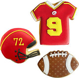 3pc Football Cookie Cutter Set, Fall Baking Big Game, FREE SHiPPiNG Ann Clark