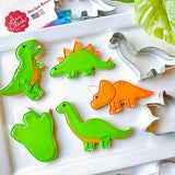 5pc Dinosaur Cookie Cutter Set, Long Neck and Dino Tracks, FREE SHiPPiNG Ann Clark