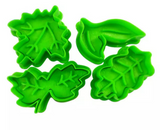 4pc Autumn Leaves Cookie Cutters and Stamps Set