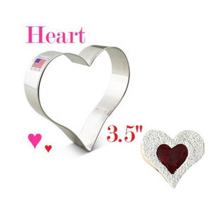 3.5" Heart Cookie Cutter, Valentine's Day Wedding and Love Ann Clark