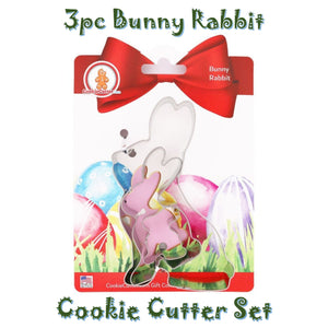 3pc Bunny Rabbit Nested Cookie Cutter Set, Easter Cookies, Foose