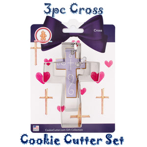 3pc Cross Nested Cookie Cutter Set, Religious or Easter, Foose