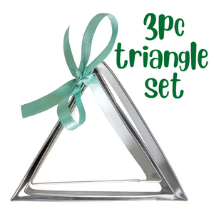 3pc Triangle Cookie Cutter Set, Basic Shapes Cookies