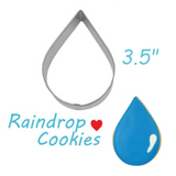 Raindrop Cookie Cutter, 3.5 inch Weather Shape