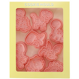 8pc Cute Baby Dinosaur Cookie Cutter and Stamps Set