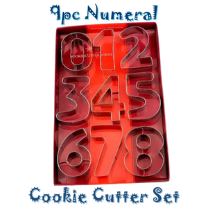 9pc Numeral Cookie Cutters Mold Set