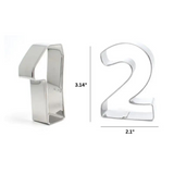 9pc Numeral Cookie Cutters Mold each size