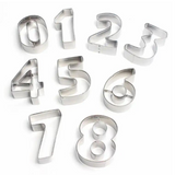 9pc Numeral Cookie Cutters Mold Set