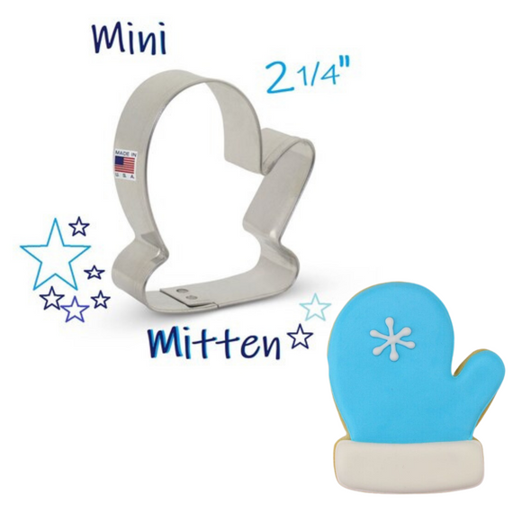 MiNi Winter Mittens Cookie Cutter, for Christmas Cookies and Pastry Cutter, Ann Clark