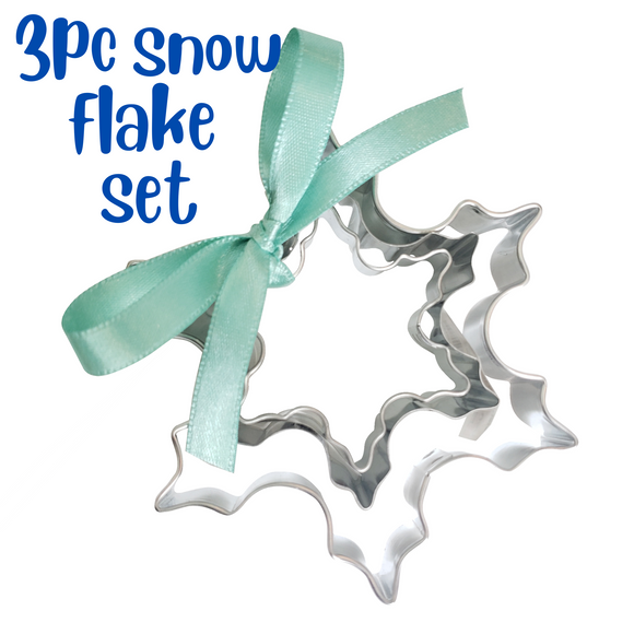 3pc Snowflake Cookie Cutter Set, Winter Snow Ideas