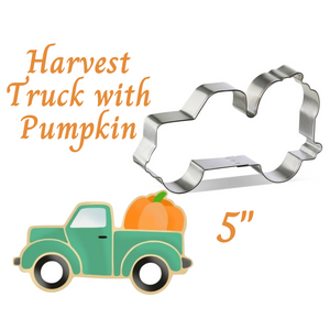 Harvest Truck with Pumpkin Cookie Cutter, 5 inches, Made in the USA