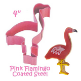 Pink Flamingo Cookie Cutter, Pink Coated Steel Cookie Cutters