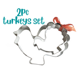 2pc Turkey Cookie Cutter Set for Thanksgiving