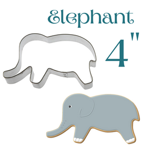 Elephant Cookie Cutter, 4 inches, Zoo Animal, Made in the USA