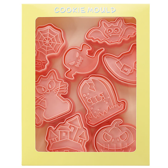 8pc Halloween Cookie Cutter and Stamps Set