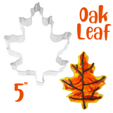 Large Oak Leaf Cookie Cutter 5", Fall Autumn Cookies