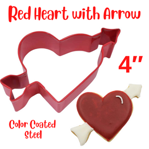 Red Heart with Arrow Cookie Cutter