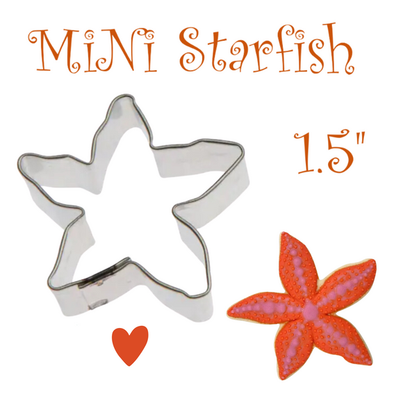 MiNi Starfish Cookie Cutter, Foose Beach and Ocean Cookies, Made In USA