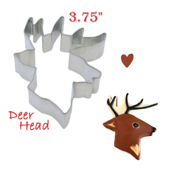 Deer Head Cookie Cutter, Reindeer Christmas Cookies