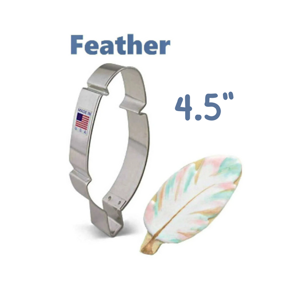 Large Feather Cookie Cutter, 4.5