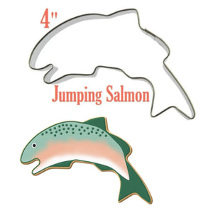 Jumping Salmon Cookie Cutter, Fish and Fisherman Shapes, Foose