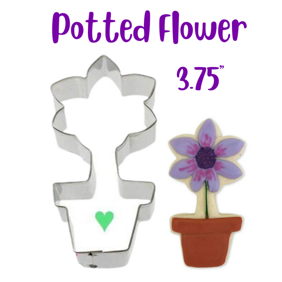 Potted Flower Cookie Cutter, 3.75