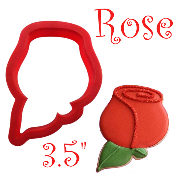 Rose Cookie Cutter, Valentine's Day or Wedding Cookies, Made in the USA