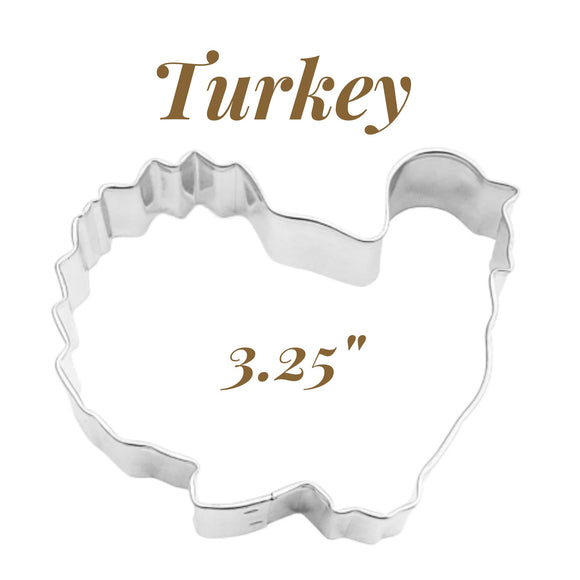 Turkey Metal Cookie Cutter, Thanksgiving Shape Ideas, Made in the USA