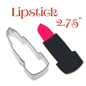 Lipstick Cookie Cutter, 2.75 inches, Ladies Makeup Shapes, Foose