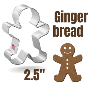 Gingerbread Man Cookie Cutter, 2.5" Gingerbread Boy, Made in the USA