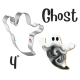 Ghost Cookie Cutter, 4 inches,  Halloween and Autumn Cookie Decorating, Made in the USA