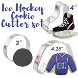 3pc Ice Hockey Cookie Cutter Set