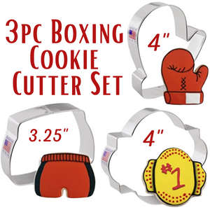 3pc Boxing Cookie Cutter Set