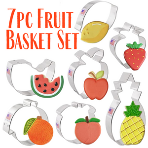 7pc Fruit Basket Cookie Cutter Set