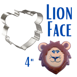 Lion Face Cookie Cutter, African Animal Shape, Made in the USA