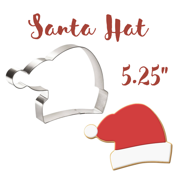 Huge Santa Hat Cookie Cutter, 5.25 inches, Holiday Cookie Baking