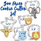 5pc Zoo Faces Cookie Cutter Set