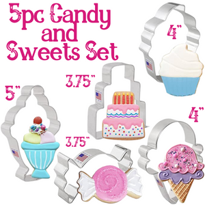 5pc Candy and Sweets Cookie Cutter Set, Ann Clark