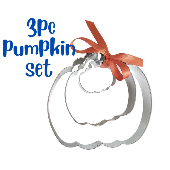 3pc Pumpkin Cookie Cutter Set, Halloween Baking Ideas, Foose Brand