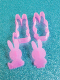 Miffy Cookie Cutters and Stamper Set, Kawaii Pink Bunnies Cutters with Stamp and Recipe