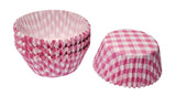 Pink and White Gingham Cupcake Paper Liners, Standard Paper Cups for Muffins and Baking