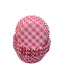 Pink and White Gingham Cupcake Paper Liners, Standard Paper Cups for Muffins and Baking