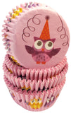 Cute Birthday Owl on Pink Cupcake Paper Liners, Standard Paper Cups for Muffins and Baking