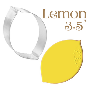 Large Lemon Cookie Cutter, 4 inches, Cute Summer Fruit Cookies, Foose