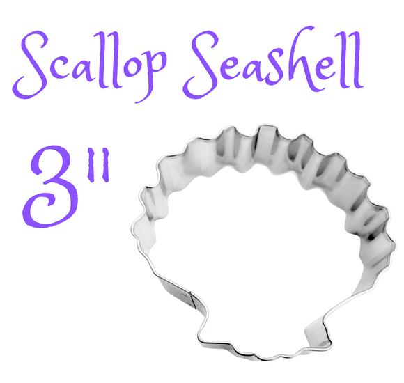 Scallop Seashell Metal Cookie Cutter, Ocean Beach Shapes, Made in the USA