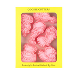 6pc Wedding Cookie Cutter and Stamps Set