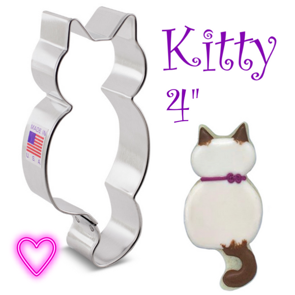 Sitting Cat Cookie Cutter, Cute Kitty Cat Ann Clark - 8269A